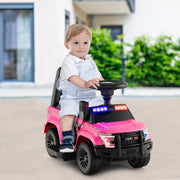 Carro Elétrico de Polícia para Crianças – 62 x 44 x 43 cm – Rosa – Plástico