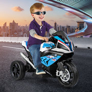 Motocicleta Eléctrica Infantil BMW 6V de 3 Rodas Azul para Crianças de 37-96 Meses