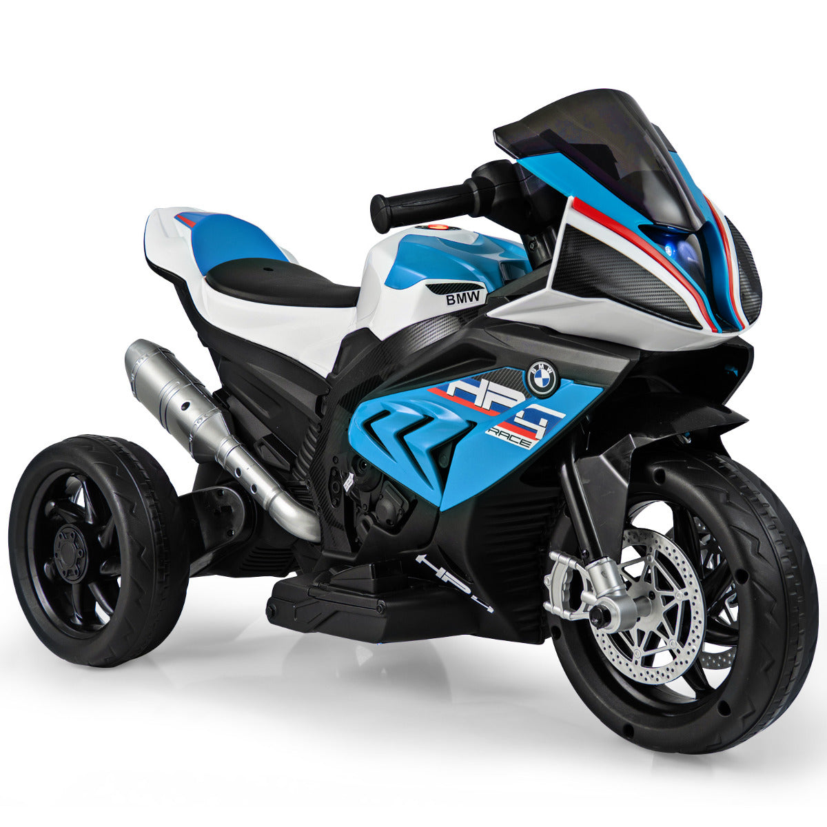Motocicleta Eléctrica Infantil BMW 6V de 3 Rodas Azul para Crianças de 37-96 Meses