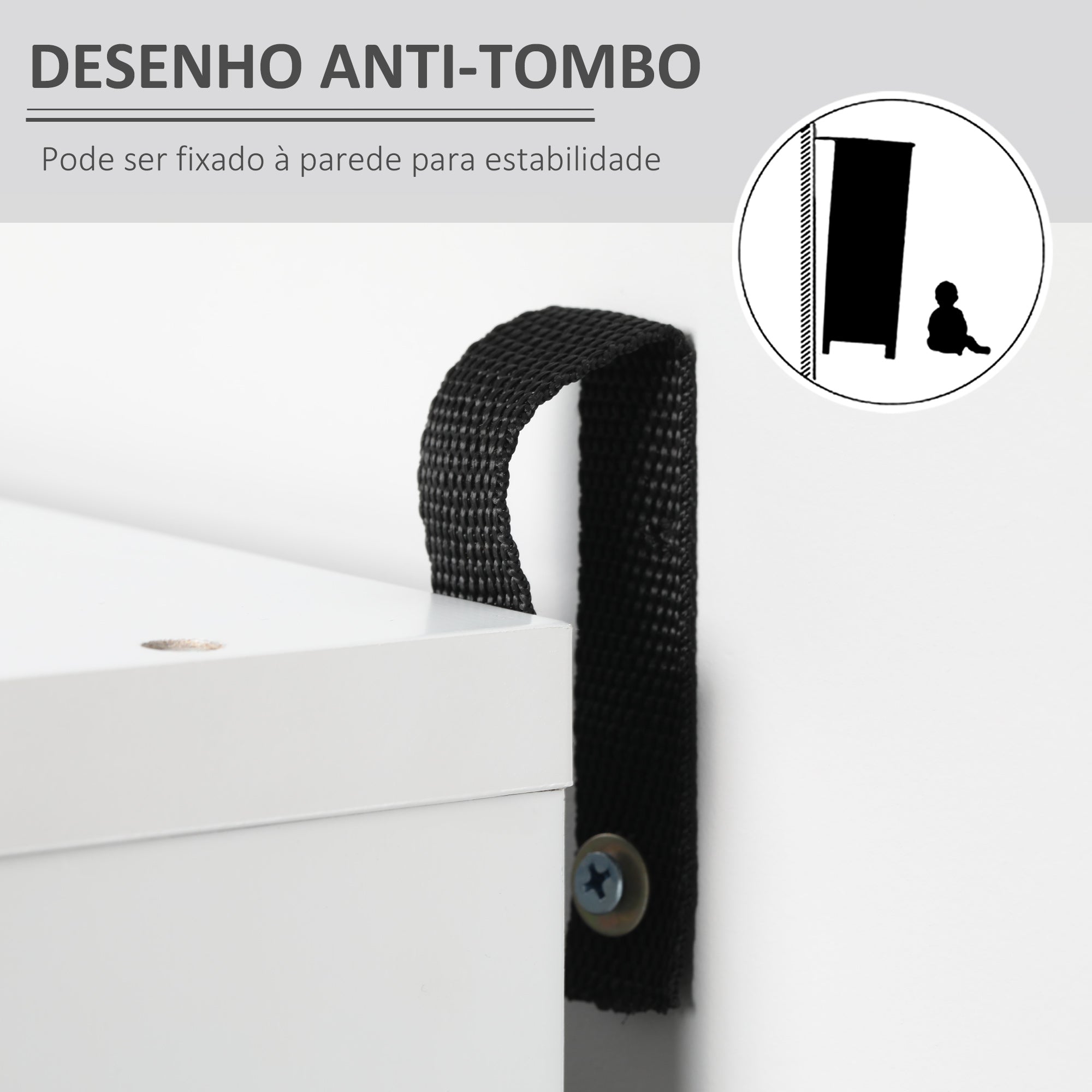 Armário de Cozinha Móvel Branco 76x40x176,7cm com 4 Portas e 6 Prateleiras de Armazenamento