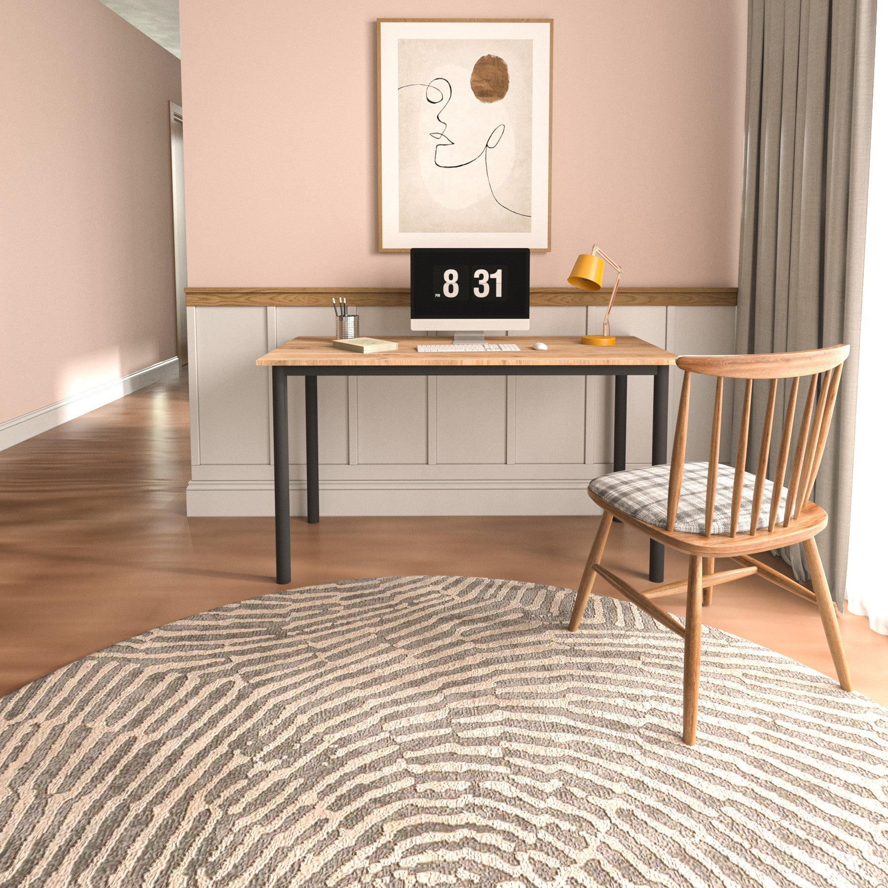 Secretária de Estudo – 87cm x 74.8cm x 47cm – Preto – Aglomerado