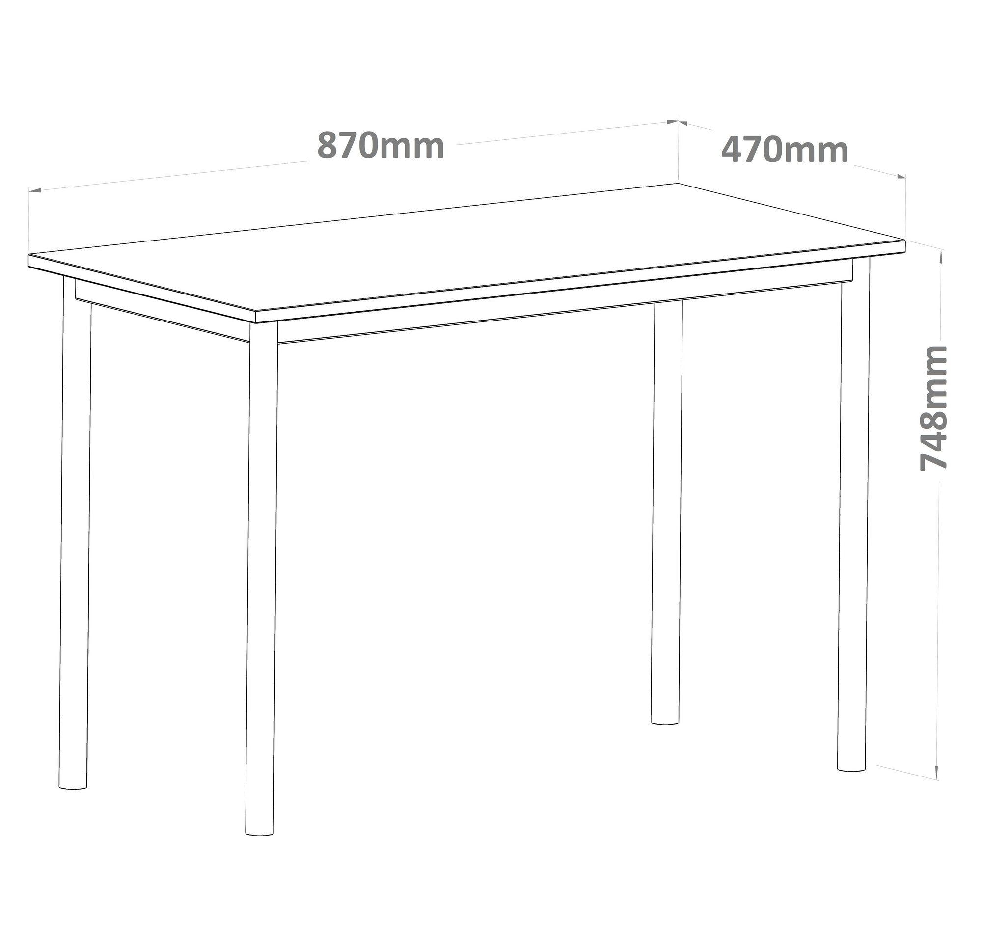 Secretária de Estudo – 87cm x 74.8cm x 47cm – Preto – Aglomerado