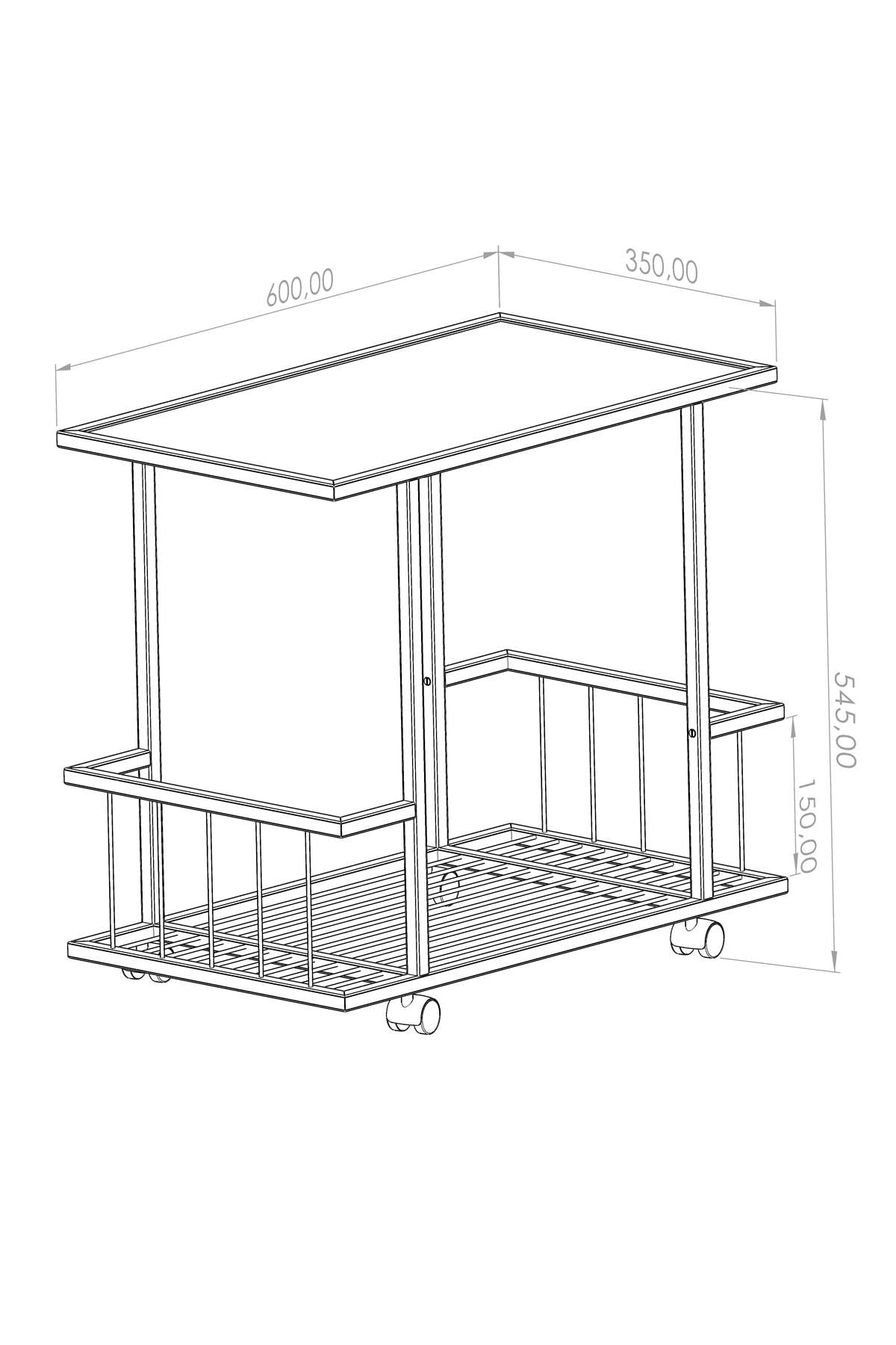 Mesa Lateral Preta em Vidro Fumado Temperado com Pernas Metálicas - 60x55x35cm