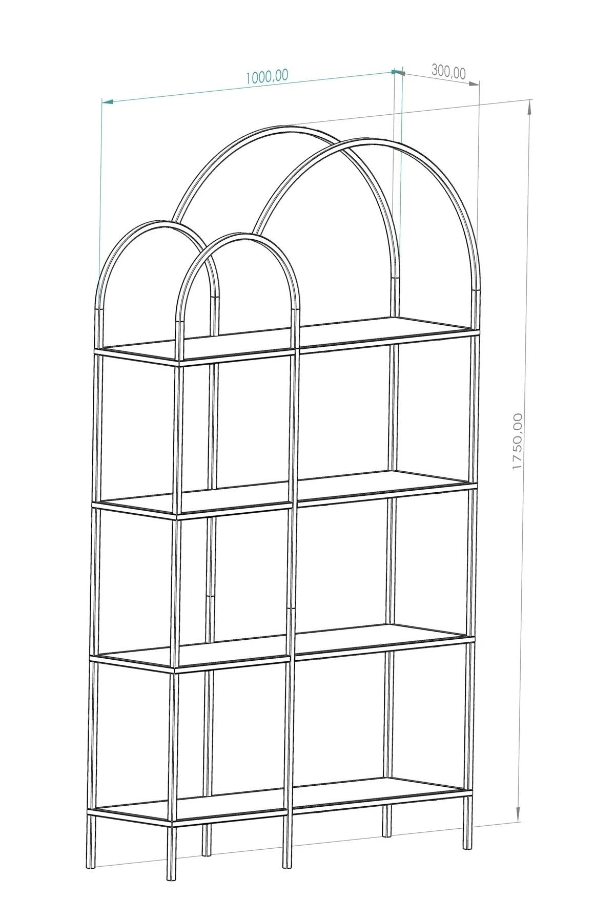 Estante de livros-Twin-Dourado
Transparente