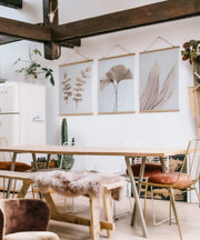 Tríptico Decorativo com Moldura em Madeira, Multicor – 40 x 60 cm (3 Peças)