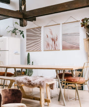 Quadro Decorativo Emoldurado Multicolor SRG12 - 3 Peças 40x60cm Moldura Madeira