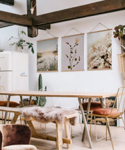 Conjunto de 3 Quadros Decorativos Multicolor SRG14 - Moldura em Madeira 40x60cm - Arte Moderna para Decoração de Interiores