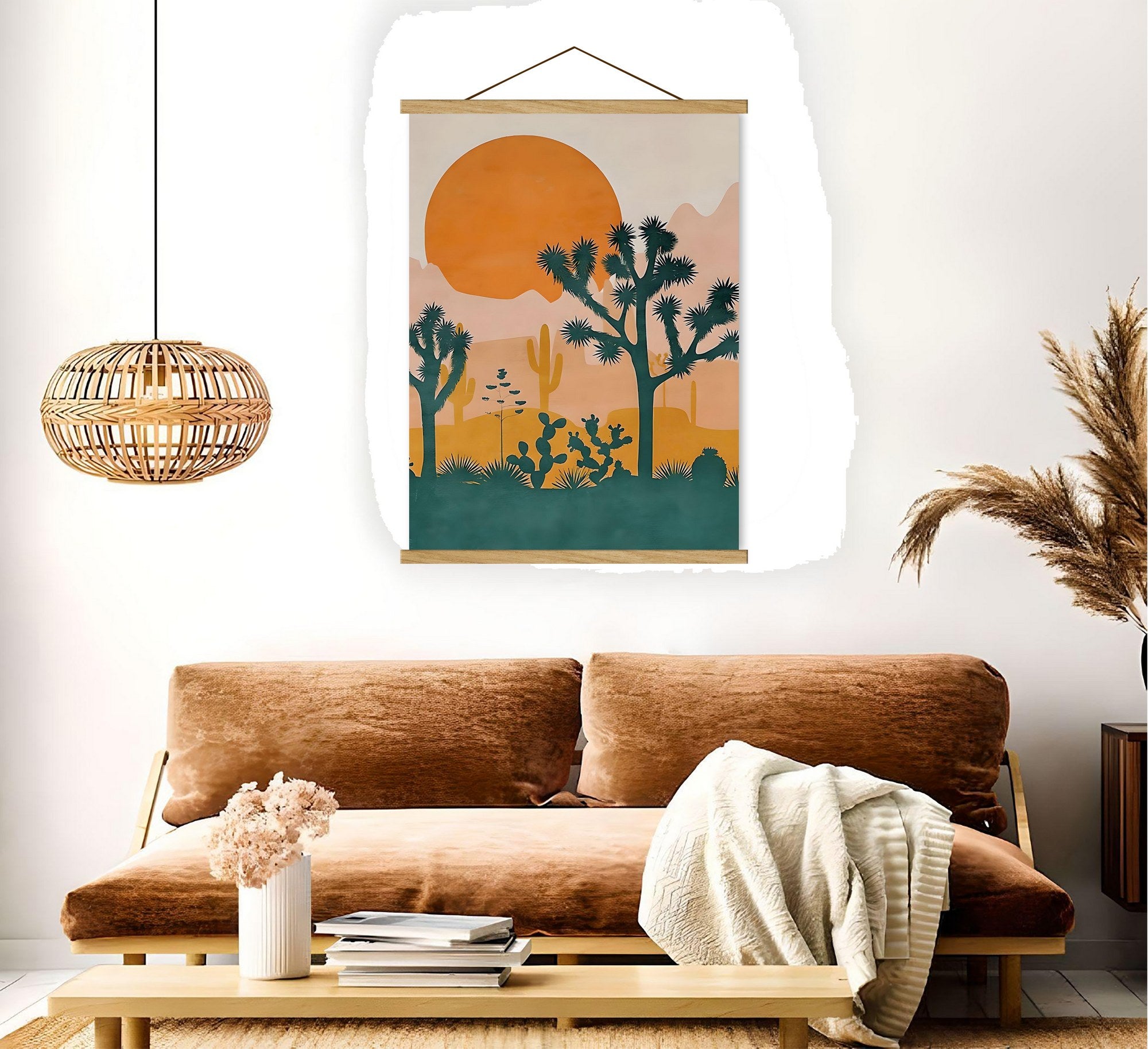 Quadro Decorativo Emoldurado Multicolor 50x70cm - Moldura em Madeira 100% - Arte Moderna para Decoração de Interiores