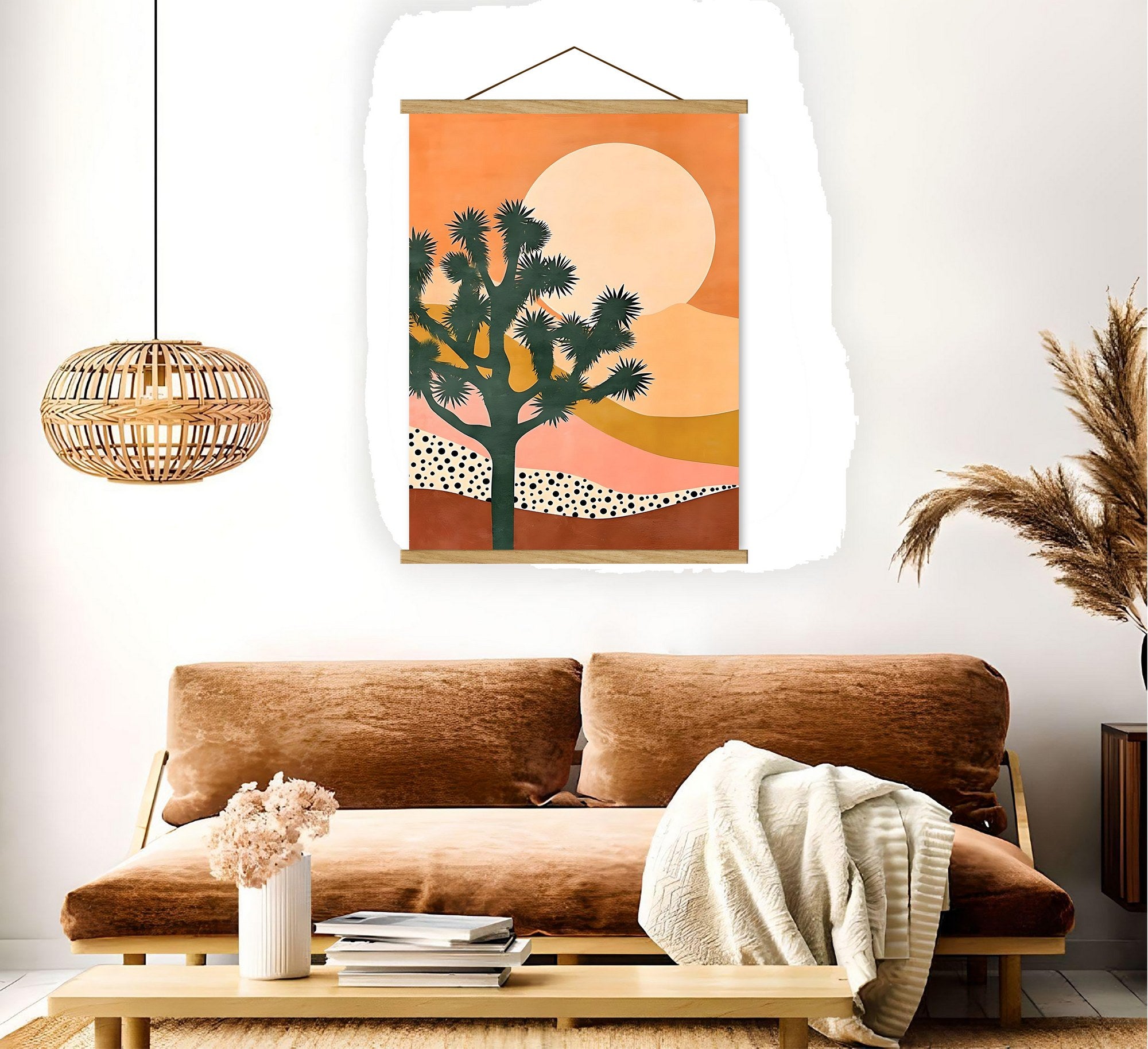 Quadro Decorativo Emoldurado Multicolor 50x70cm - Moldura de Madeira 100% - Mistura Algodão e Poliéster