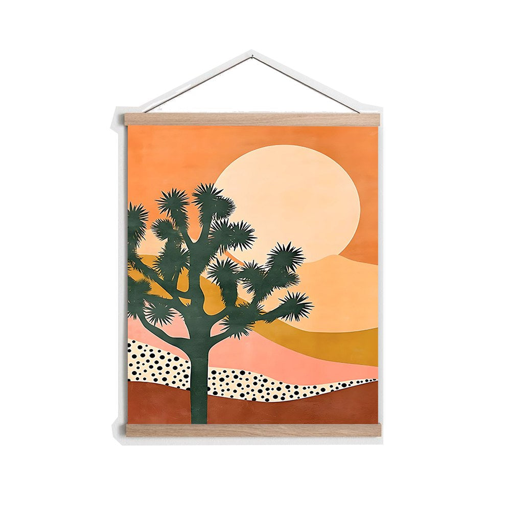 Quadro Decorativo Emoldurado Multicolor 50x70cm - Moldura de Madeira 100% - Mistura Algodão e Poliéster