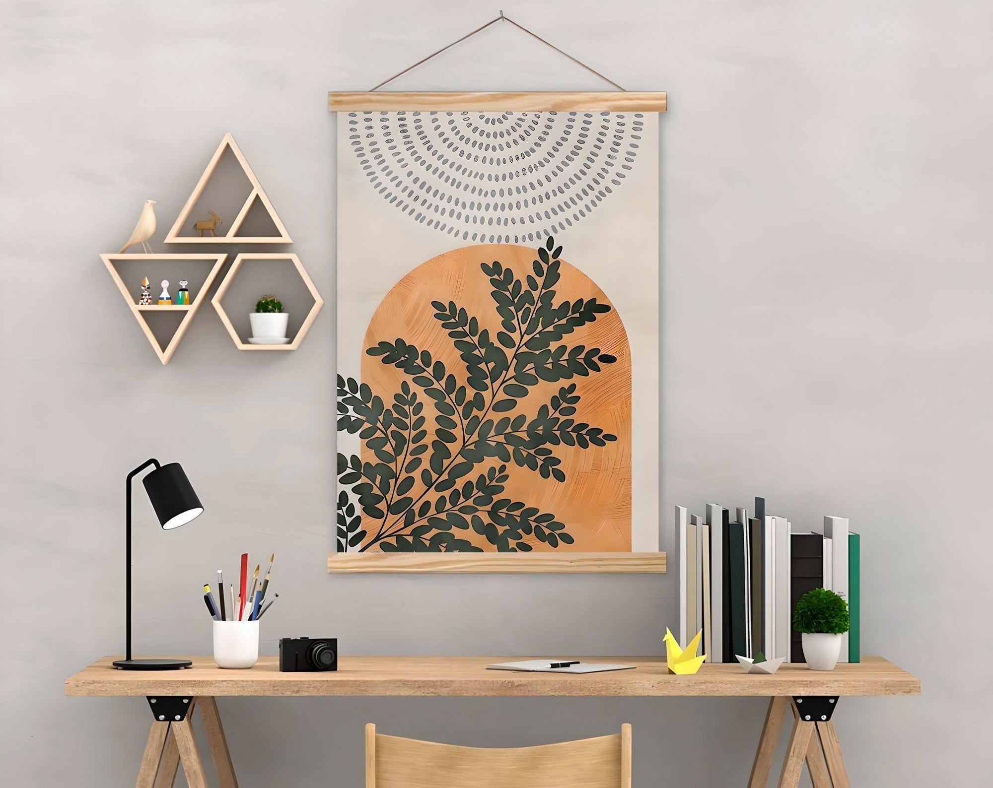 Quadro Decorativo Emoldurado Multicolor MRG03 - 50x70cm Moldura Madeira 100%