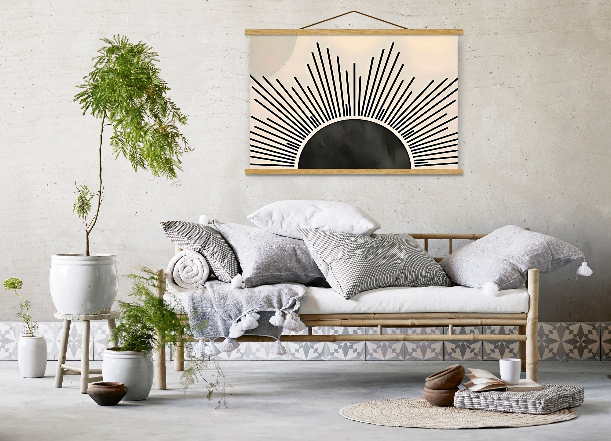 Quadro Decorativo Emoldurado Multicolor MRG08 - 50x70cm - Moldura Madeira 100%