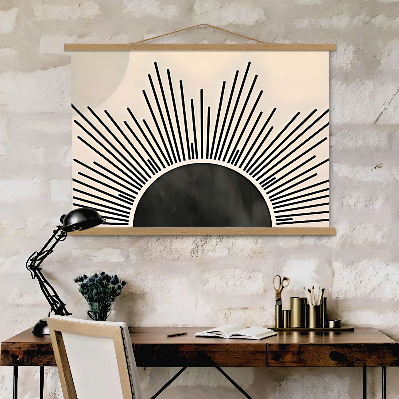 Quadro Decorativo Emoldurado Multicolor MRG08 - 50x70cm - Moldura Madeira 100%