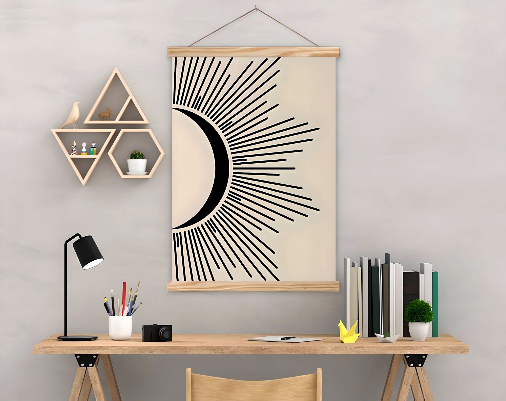 Quadro Decorativo Emoldurado Multicolor MRG09 - 50x70cm Moldura Madeira 100%