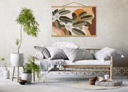 Quadro Decorativo Emoldurado MRG10 Multicolor 50x70cm - Moldura Madeira 100% e Tecido Misto Poliéster/Algodão