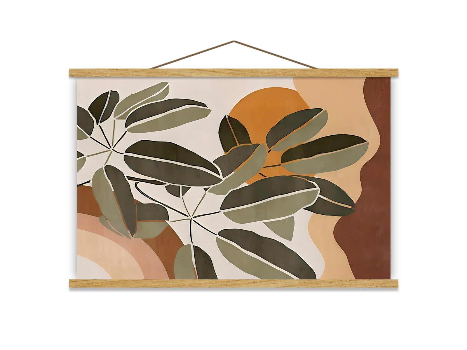 Quadro Decorativo Emoldurado MRG10 Multicolor 50x70cm - Moldura Madeira 100% e Tecido Misto Poliéster/Algodão