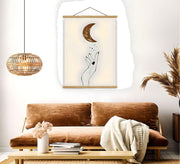 Quadro Decorativo Emoldurado MRG13 Multicolor 50x70cm - Moldura Madeira 100% e Tela Mista Poliéster/Algodão