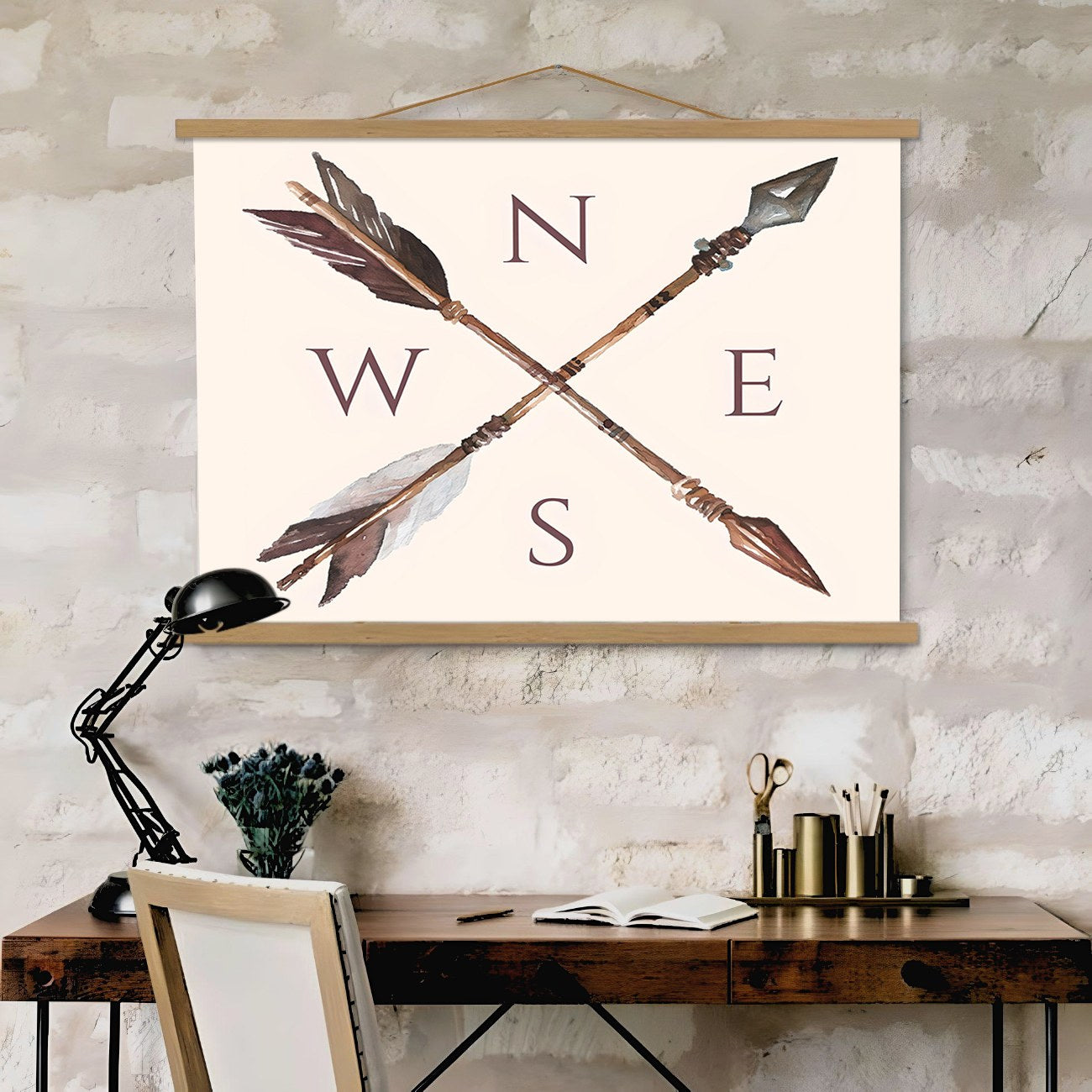 Quadro Decorativo Emoldurado MRG17 Multicolor 50x70cm - Moldura Madeira 100%