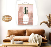 Quadro Decorativo Emoldurado MRG18 Multicolor 50x70cm - Moldura Madeira 100% e Tecido Misto Poliéster/Algodão