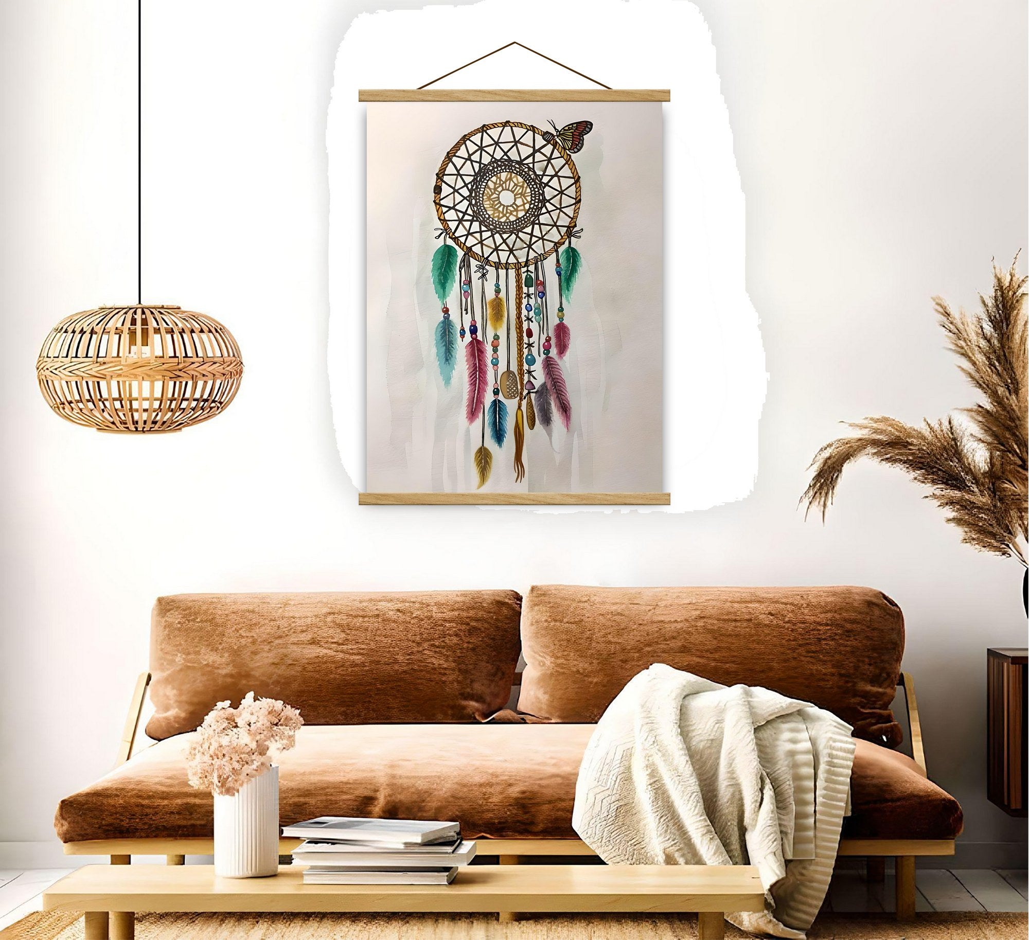 Quadro Decorativo Emoldurado MRG20 Multicolor 50x70cm - Moldura Madeira 100% e Tecido Misto Poliéster/Algodão