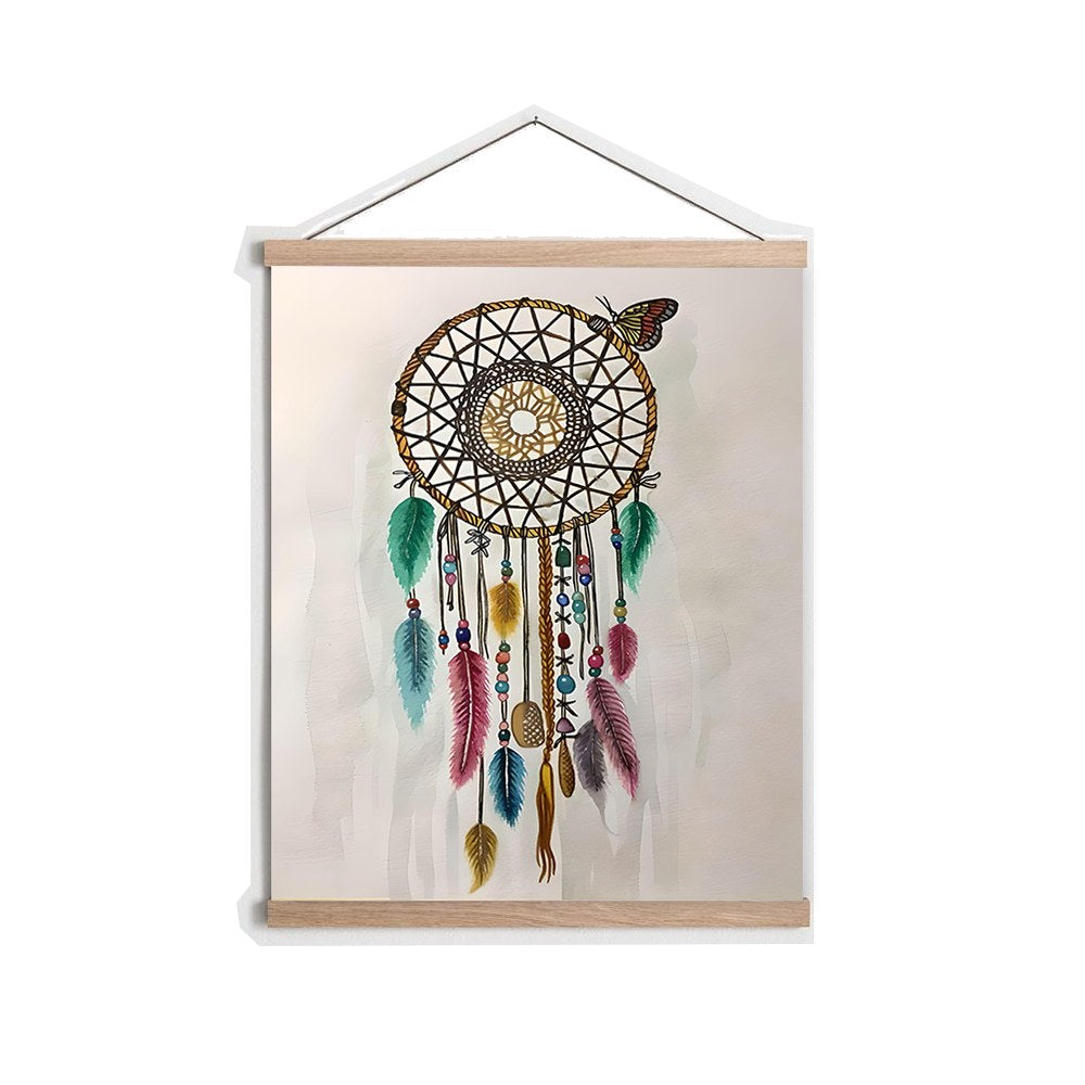 Quadro Decorativo Emoldurado MRG20 Multicolor 50x70cm - Moldura Madeira 100% e Tecido Misto Poliéster/Algodão