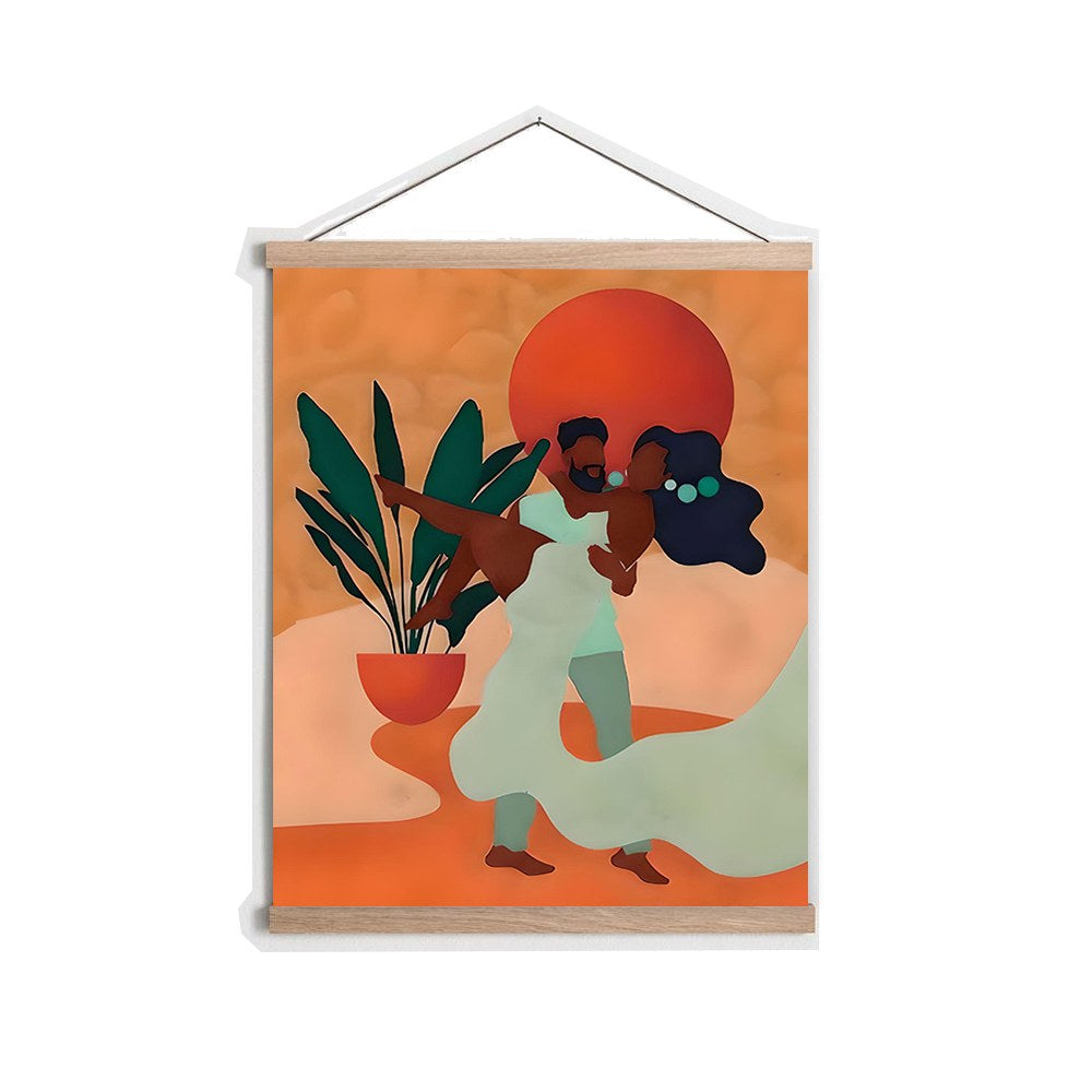 Quadro Decorativo em Tela (50% poliéster/50% algodão) com Moldura de Madeira, Multicolor, 50 x 70 cm – MRG22