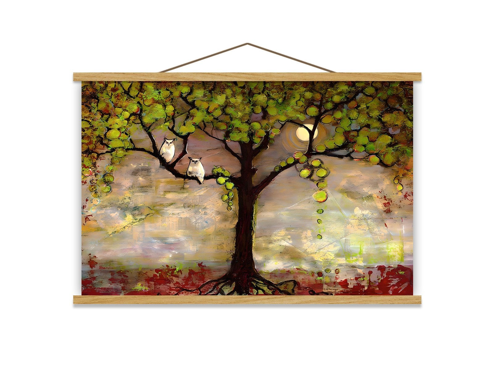 Quadro Decorativo Emoldurado MRG25 Multicolor 50x70cm - Moldura Madeira 100% e Tecido Misto Poliéster/Algodão
