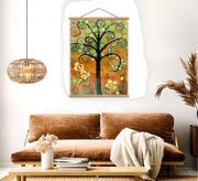 Quadro Decorativo Emoldurado MRG26 Multicolor 50x70cm - Moldura Madeira 100% e Tecido Misto Poliéster/Algodão