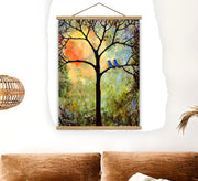 Quadro Decorativo Emoldurado MRG27 Multicolor 50x70cm - Moldura Madeira 100% e Tela Mista Poliéster/Algodão