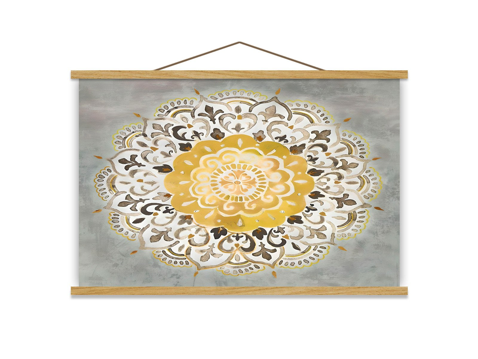 Quadro Decorativo Emoldurado MRG29 Multicolor 50x70cm - Moldura Madeira 100% e Tecido Misto Poliéster/Algodão