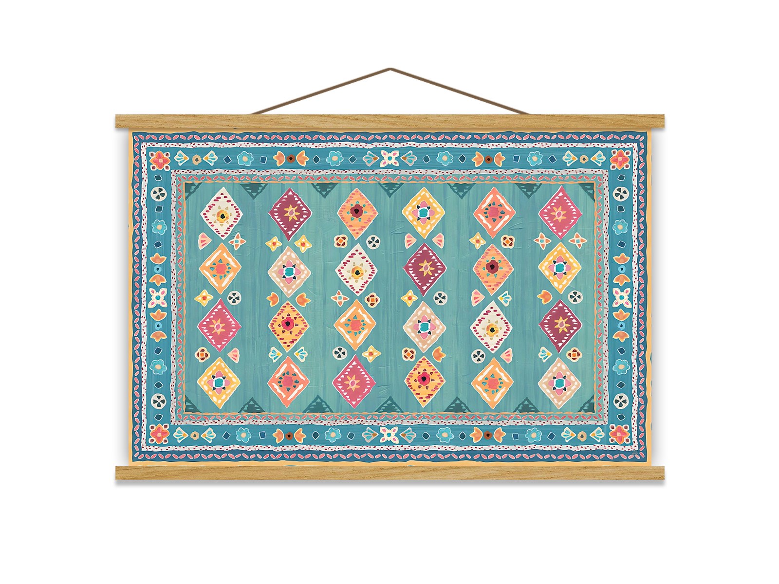 Quadro Decorativo Emoldurado MRG31 Multicolor 50x70cm - Moldura Madeira 100%