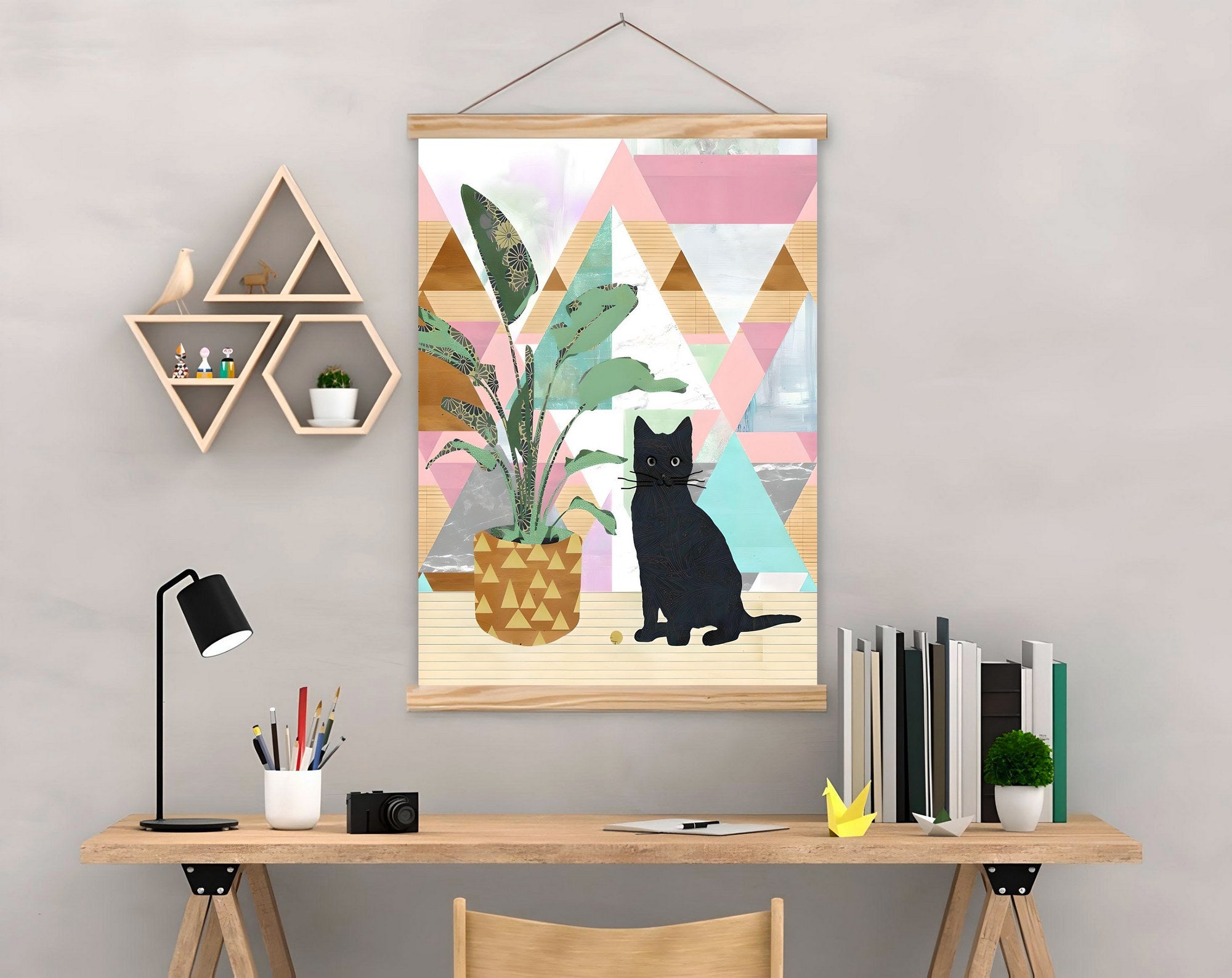 Quadro Decorativo Emoldurado MRG40 Multicolor 50x70cm - Moldura Madeira 100%