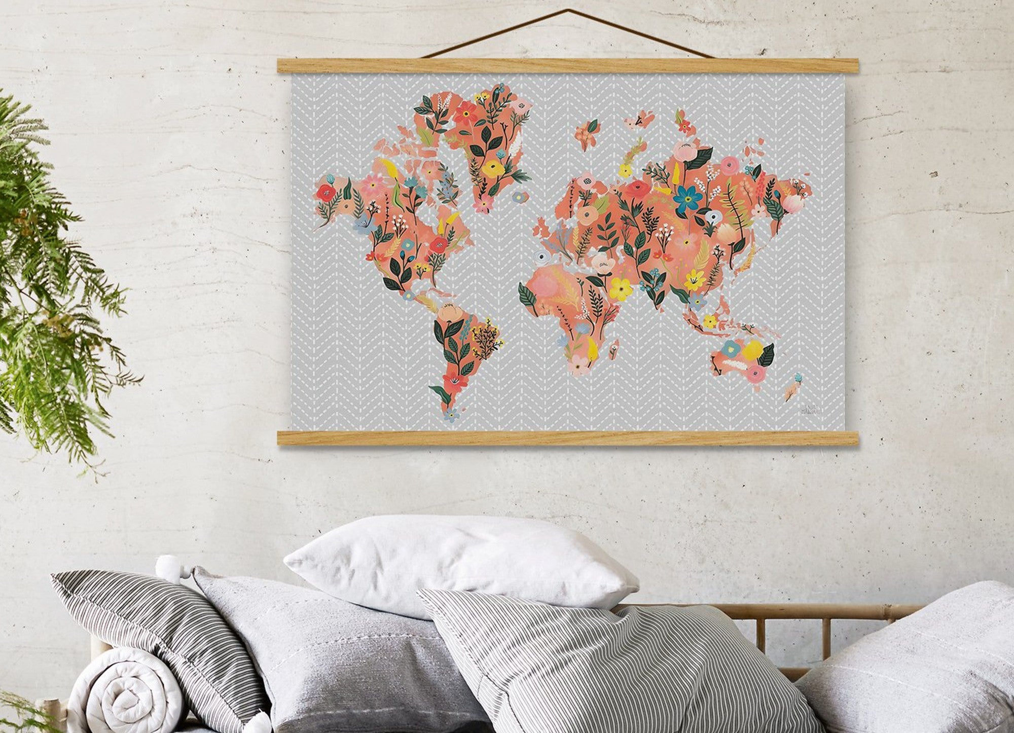 Quadro Decorativo Emoldurado MRG45 Multicolor 50x70cm - Moldura Madeira 100%