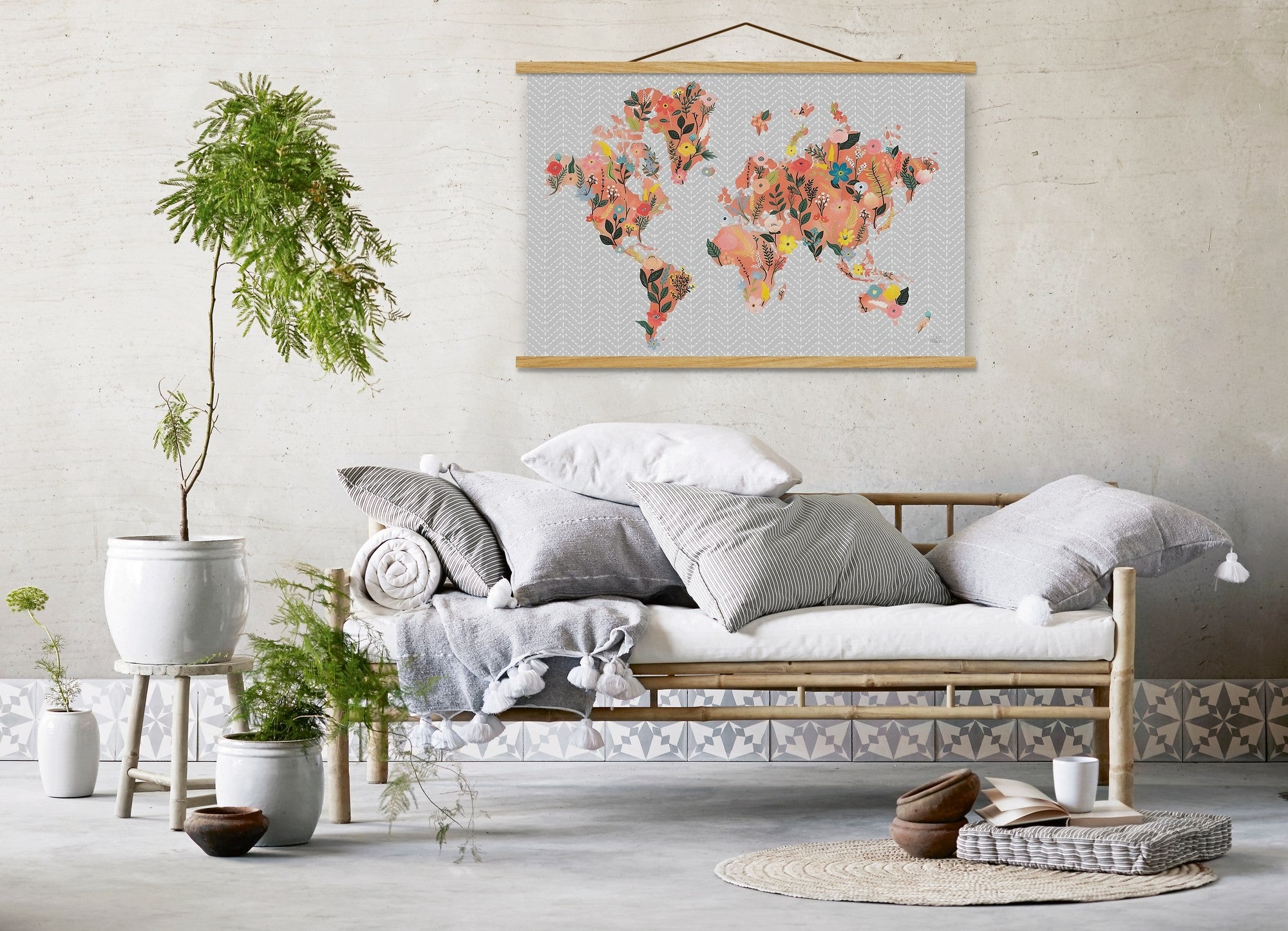 Quadro Decorativo Emoldurado MRG45 Multicolor 50x70cm - Moldura Madeira 100%