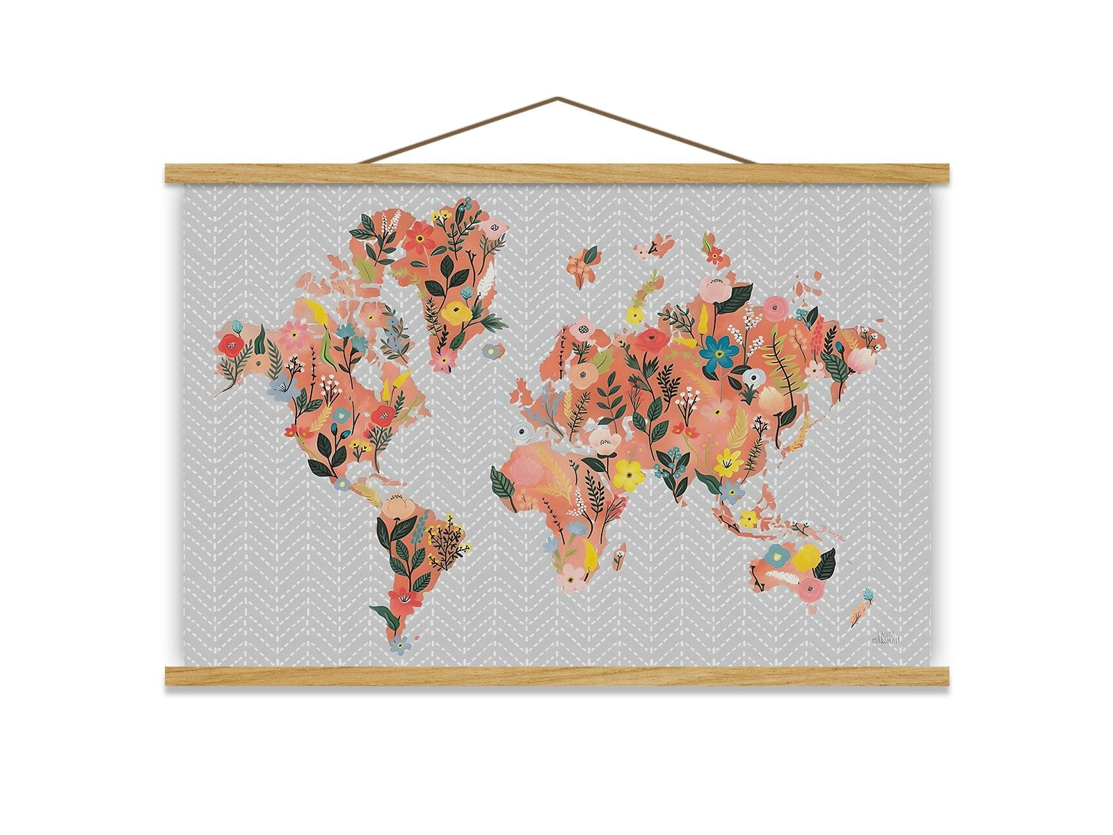 Quadro Decorativo Emoldurado MRG45 Multicolor 50x70cm - Moldura Madeira 100%