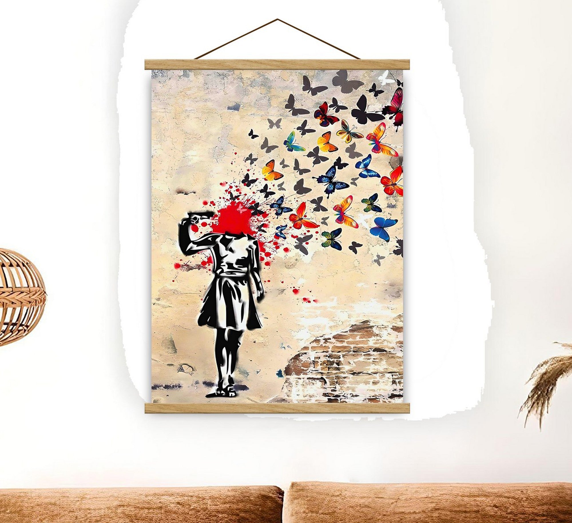 Quadro Decorativo Emoldurado MRG51 Multicolor 50x70cm - Moldura Madeira 100%