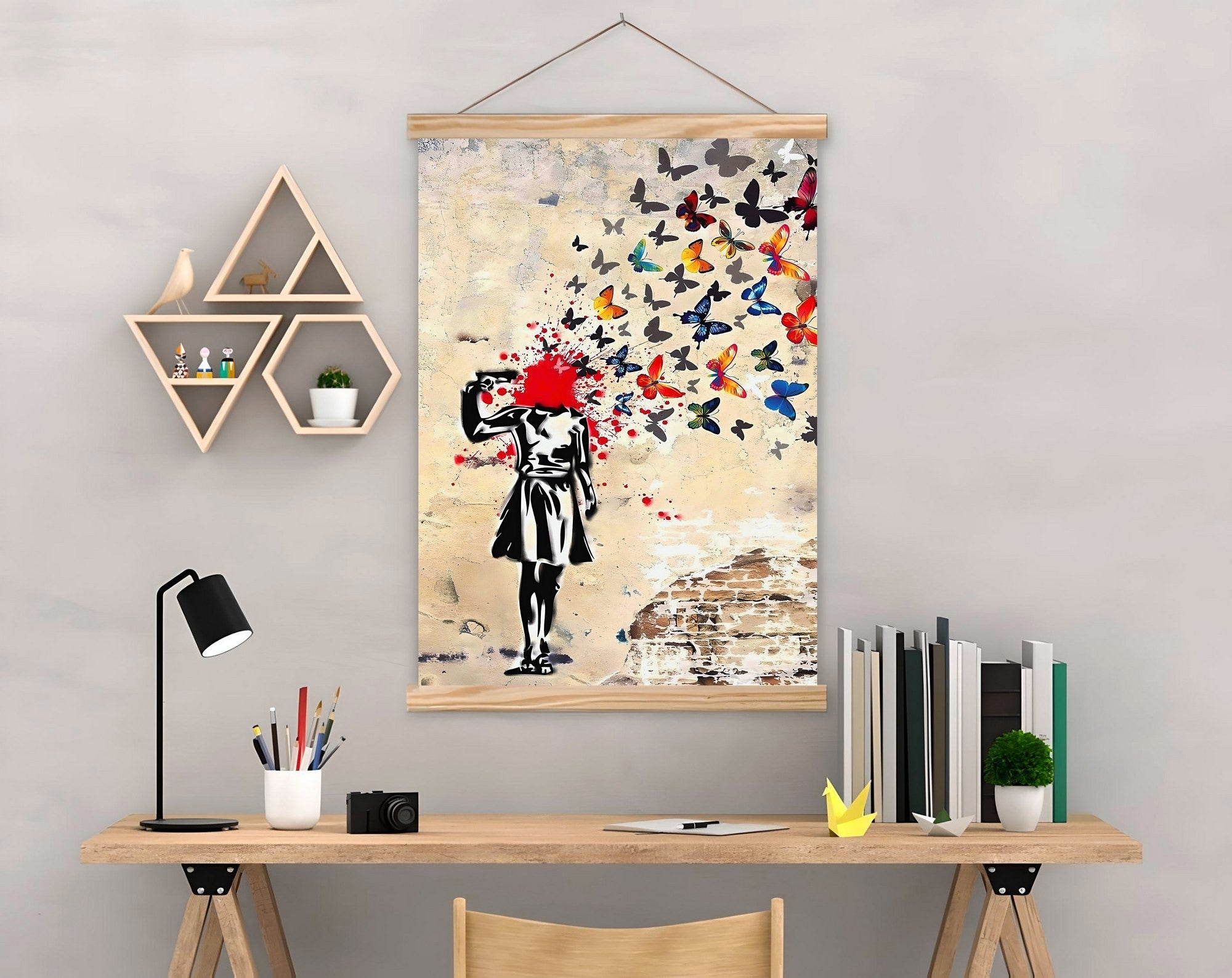 Quadro Decorativo Emoldurado MRG51 Multicolor 50x70cm - Moldura Madeira 100%