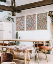 Conjunto de 3 Quadros Decorativos Multicolor SRG25 - Moldura em Madeira 40x60cm