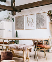 SRG27 Conjunto de Quadros Decorativos com Moldura (3 Peças), Multicolor, 40 x 60 cm, Tecido 50% Poliéster/50% Algodão, Moldura 100% Madeira