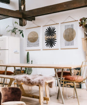 Quadro Decorativo Triplo com Moldura SRG28 (3 Peças) 40 x 60 cm Multicolor – Tela 50% Poliéster/50% Algodão, Moldura de Madeira