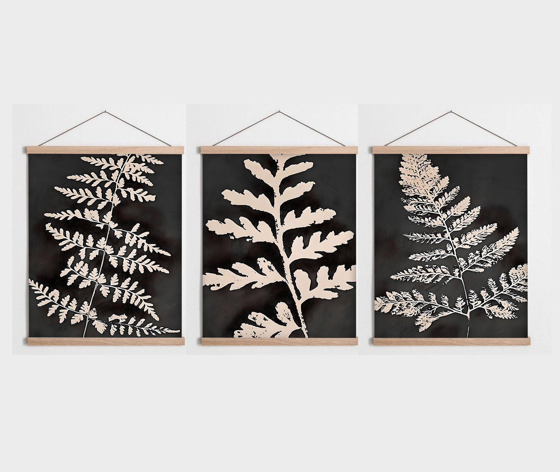 Conjunto de 3 Pinturas Decorativas em Tela 40 x 60 cm com Moldura em Madeira – Multicor | SRG30