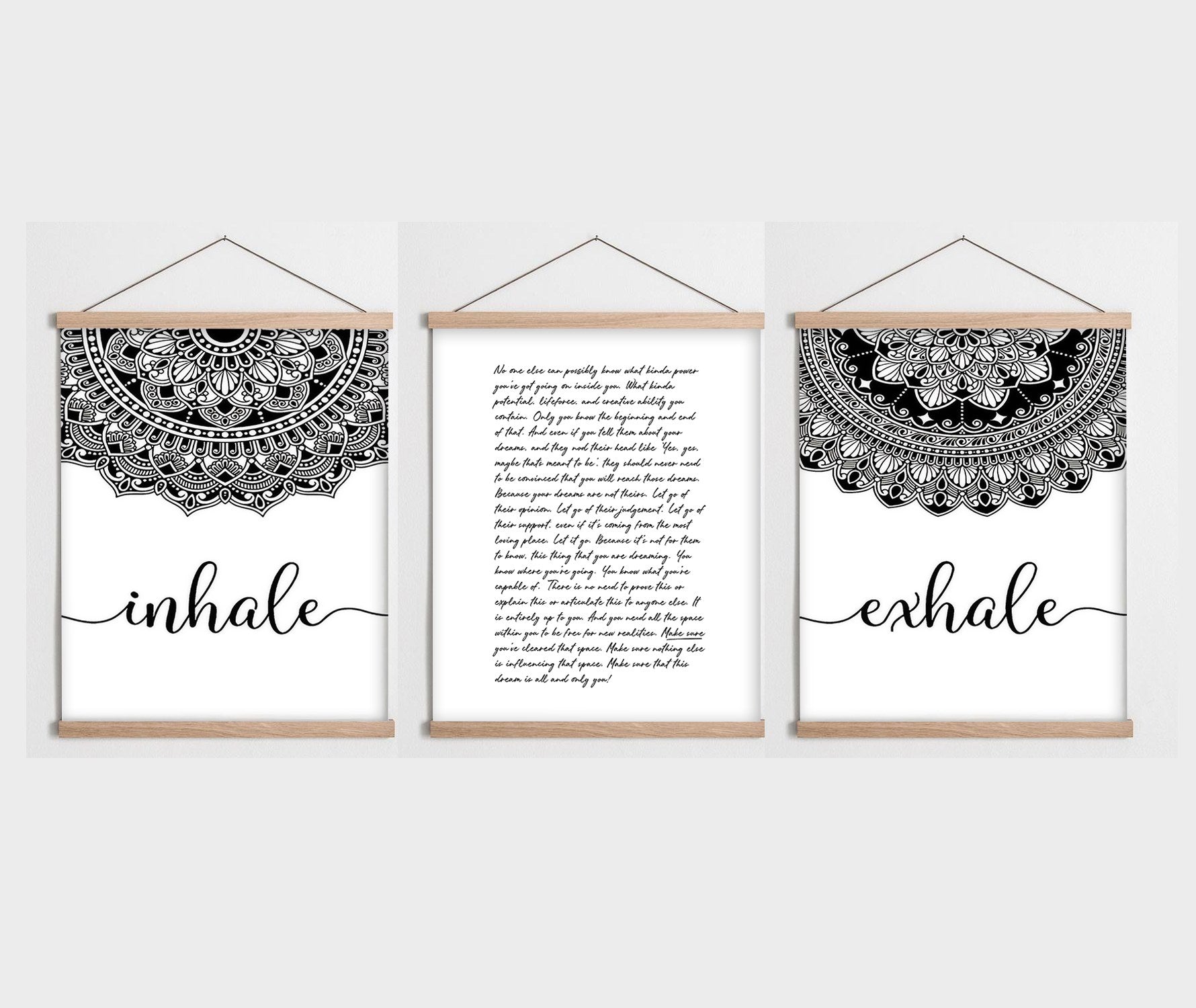 Conjunto de 3 Quadros Decorativos Multicolor SRG31 - Moldura em Madeira 40x60cm