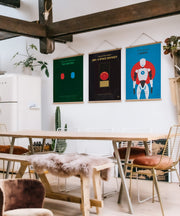 Conjunto de 3 Quadros Decorativos Multicolor SRG33 - Moldura em Madeira 40x60cm