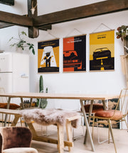 Quadro Decorativo Emoldurado Multicolor SRG34 - 3 Peças 40x60cm - Moldura Madeira 100%