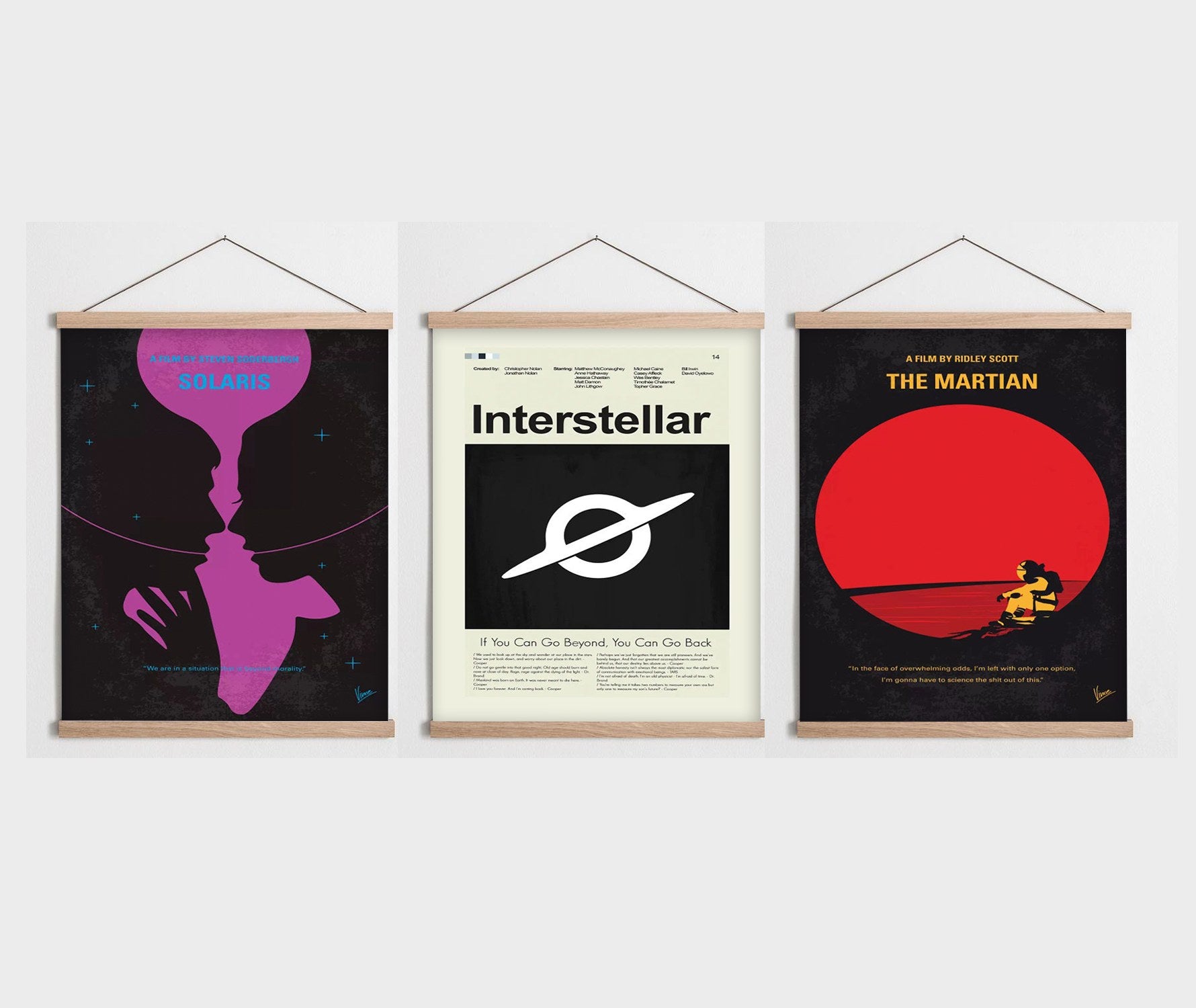 Quadro Decorativo Emoldurado Multicolor SRG36 - 3 Peças 40x60cm em Madeira