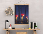 Quadro Decorativo Emoldurado Multicolor 50x70 cm com Moldura de Madeira – MRG52