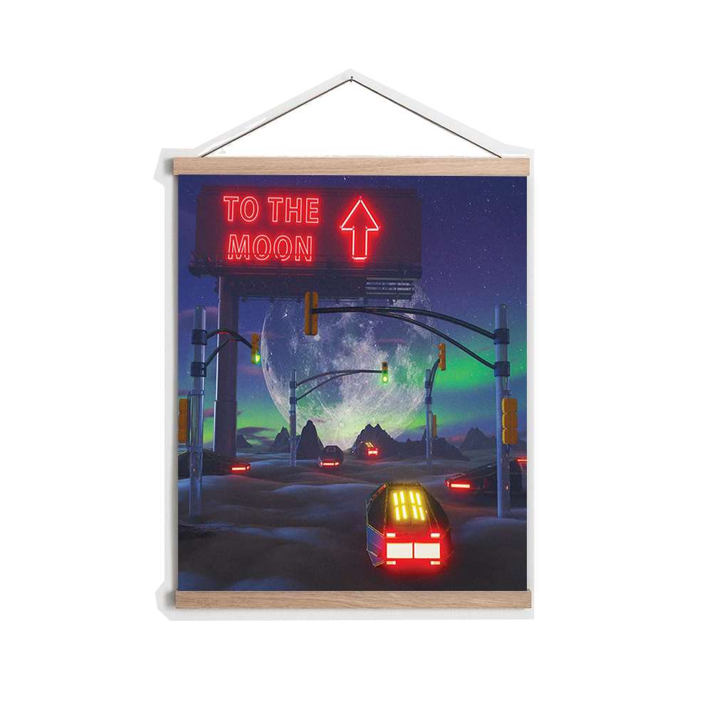 Quadro Decorativo Emoldurado MRG53 Multicolor 50x70cm - Moldura Madeira 100% e Tecido Misto Poliéster/Algodão