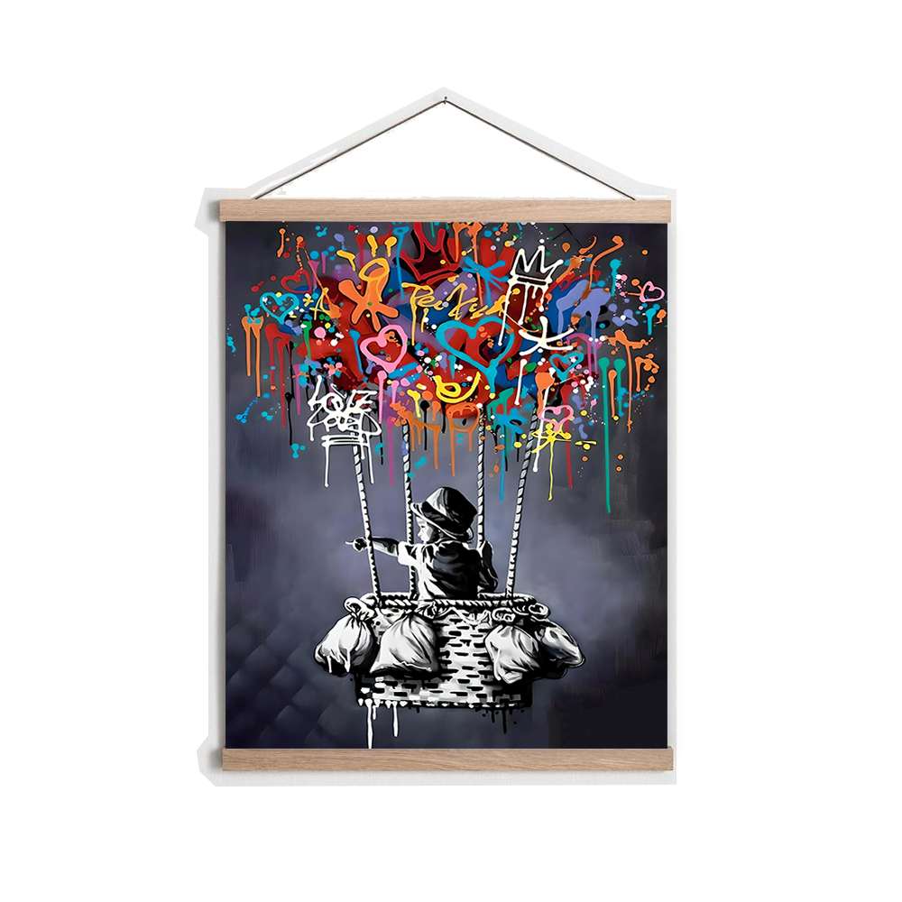 Quadro Decorativo Emoldurado MRG60 Multicolor 50x70cm - Moldura Madeira 100%