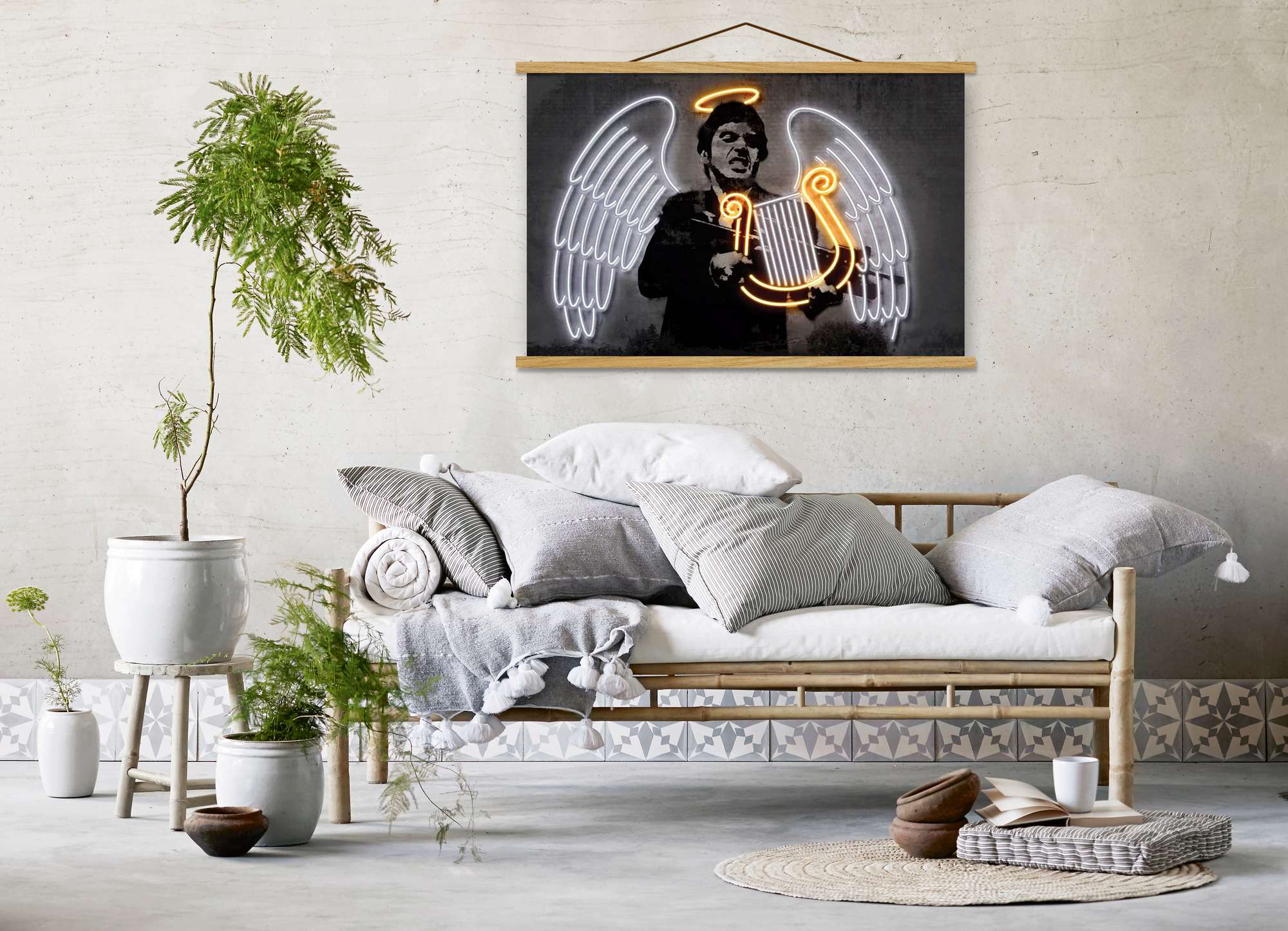 Quadro Decorativo Emoldurado MRG61 Multicolor 50x70cm - Moldura Madeira 100%