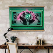 Quadro Decorativo Emoldurado MRG62 Multicolor 50x70cm - Moldura Madeira 100% e Tecido Misto Poliéster/Algodão